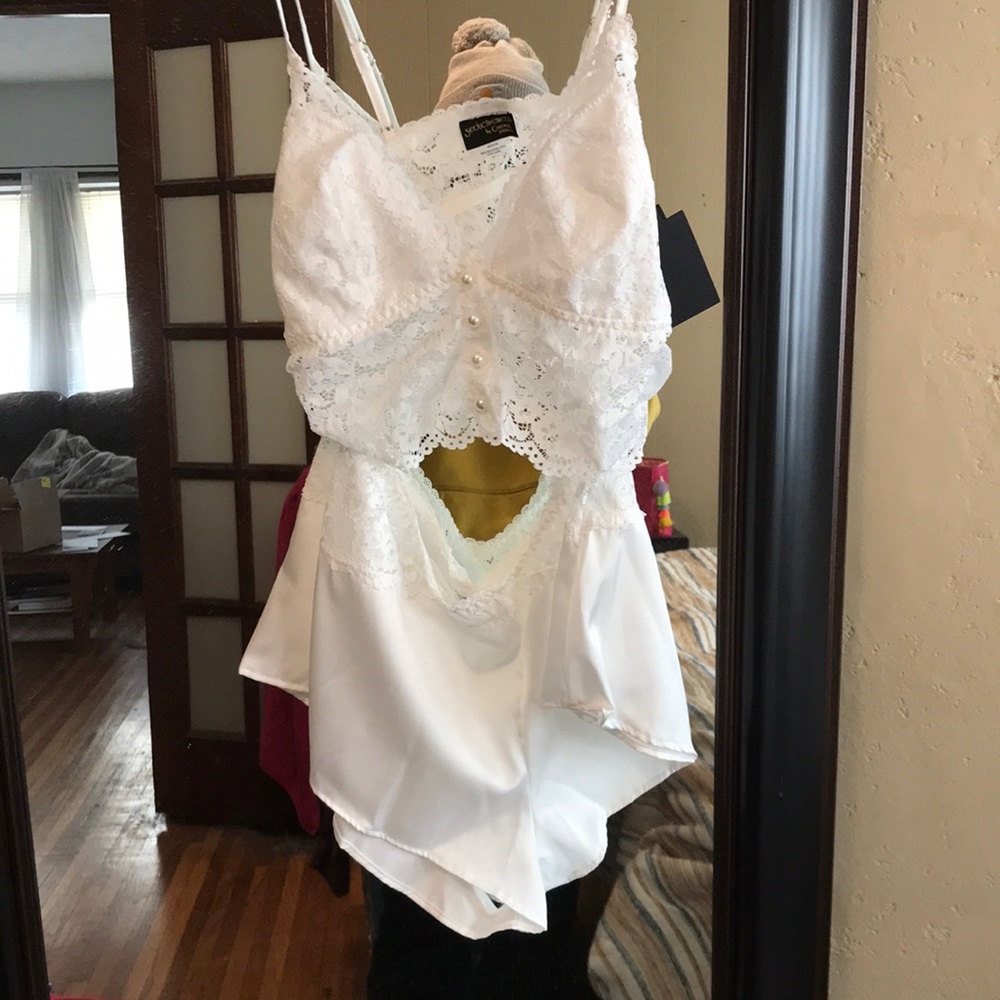 NWT: Bridal romper lingerie
